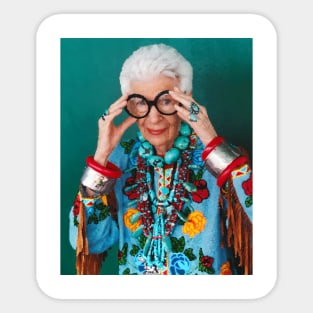 Iris Apfel Fashion Trend Sticker